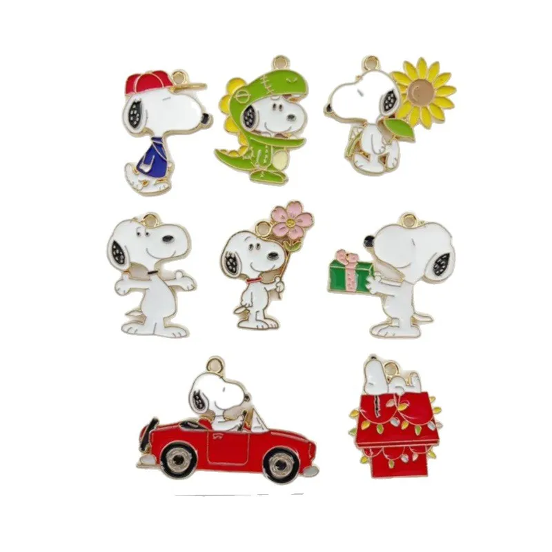 10 قطع الكرتون لطيف سنوبي المعادن سحر صنع المجوهرات القرط قلادة سوار قلادة الهاتف DIY الملحقات