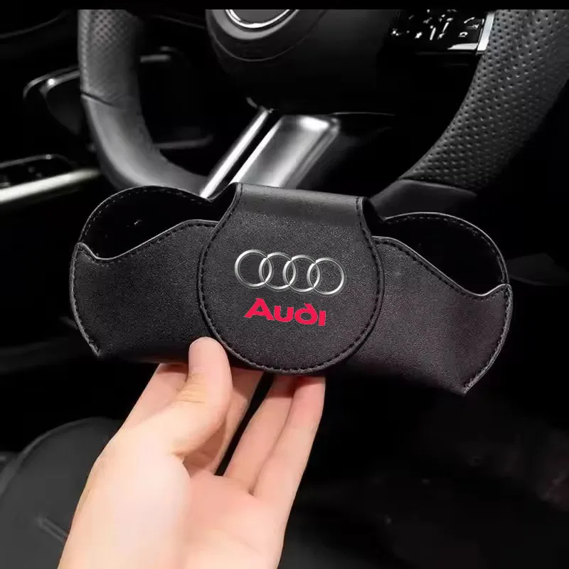 

Car Sun Visor Glasses Clip Auto Multifunctional Case Sunglasses Holder For Audi Sline TT A1 A2 A4 A5 A6 A7 A8 Q2 Q3 Q5 Q6 Q7 Q8