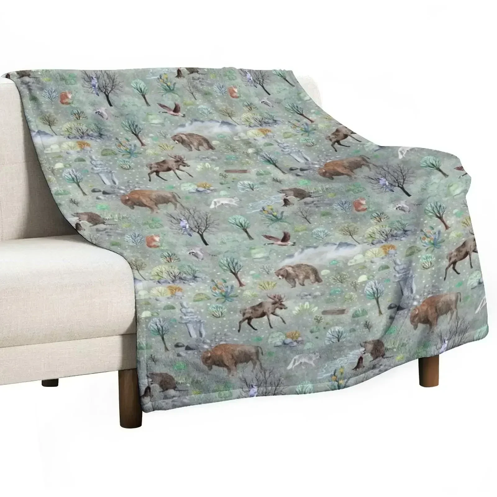 

Yukon Backwoods Throw Blanket for sofa Decoratives Blankets