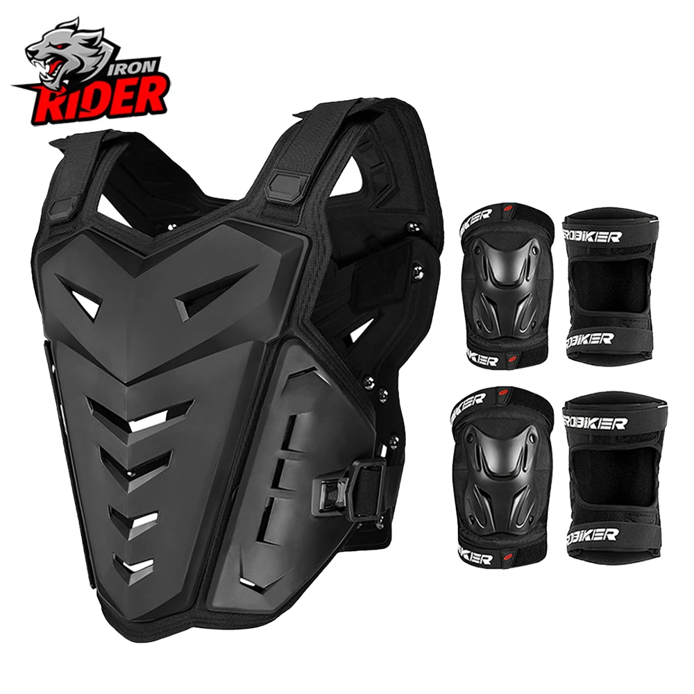 

Motorcycle Riding Armor Knight Vest Chest Back Protection Equipment Off-road Motorcycle Knee Elbow Protection Riding Equipment
