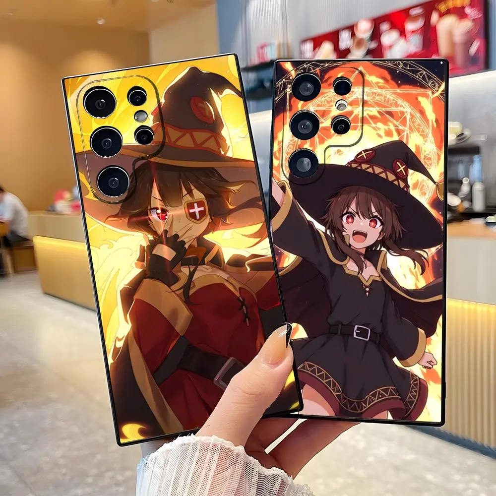 Konosuba - Megumin Handyhülle für Samsung S26 S25 Edge S24 S23 S22 Ultra Plus Fe A57 A37 A17 A56 5G Silikonhülle