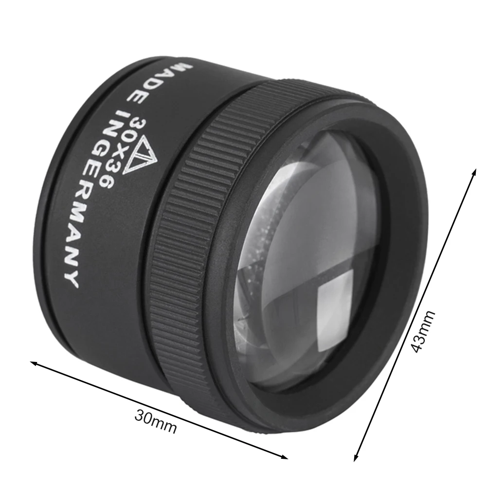 3/5/10/30X Magnifying Glass K9 Optical Lens Monocle Magnifier Magnifier Eye Lens Watch Repair for Coin Stamps Jewelry Lupe Loupe