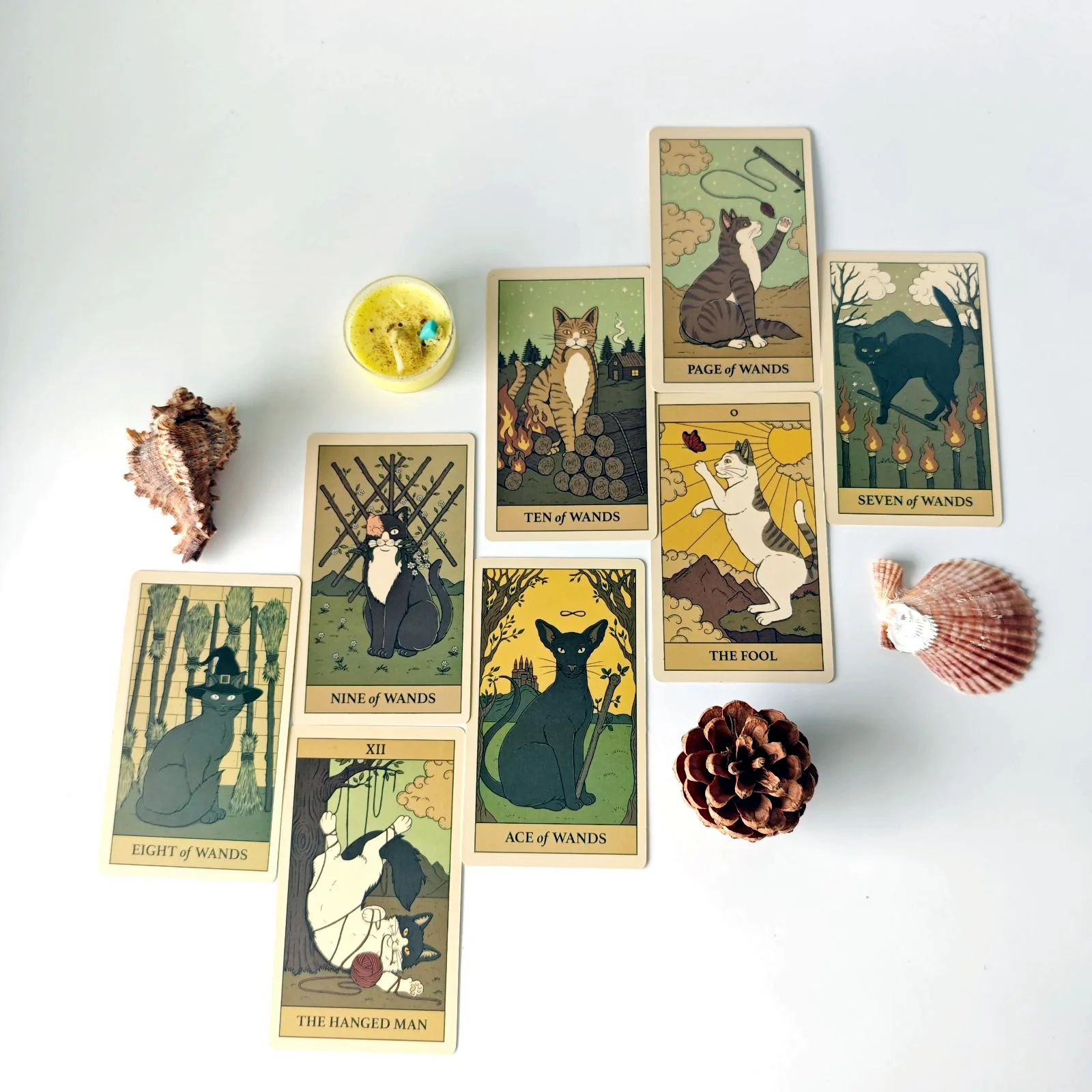 Cartas de tarot Cats Rule Earth A 78 Oracle English Visions Adivinación Edition Baraja Borad Jogos