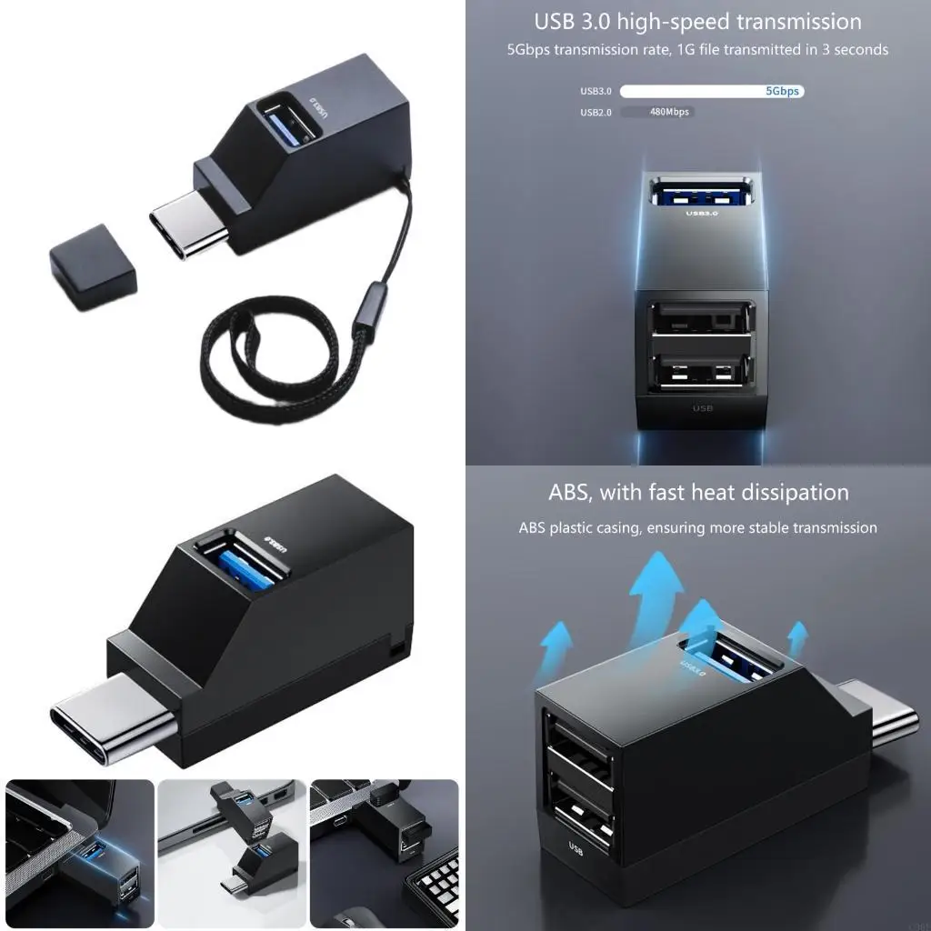 

C90F USB C к 3 -м конвертер -преобразователю быстрая скорость 5 Гбит / с не требуется