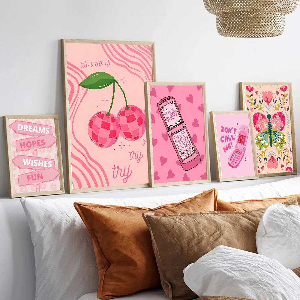 Pink Cream Ace Card Lucky You Aesthetic  Whitepaper Poster HD Quality Poster Wall Art Painting Study Room Wall Decor
