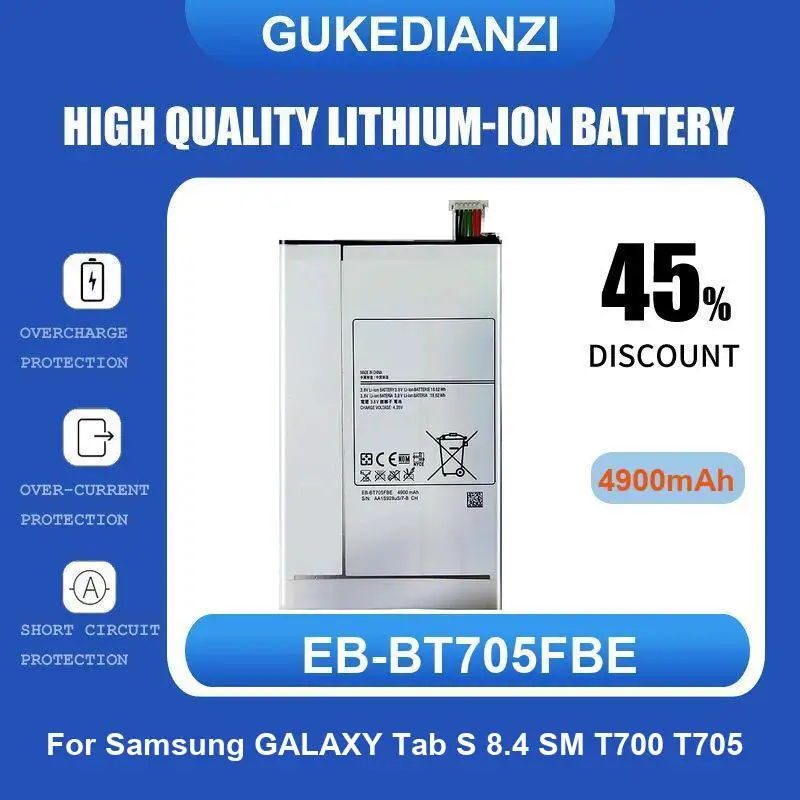 

EB-BT705FBE Аккумулятор для планшета Samsung Galaxy Tab S 8,4 SM T700 T705 4900 мАч Высокое качество