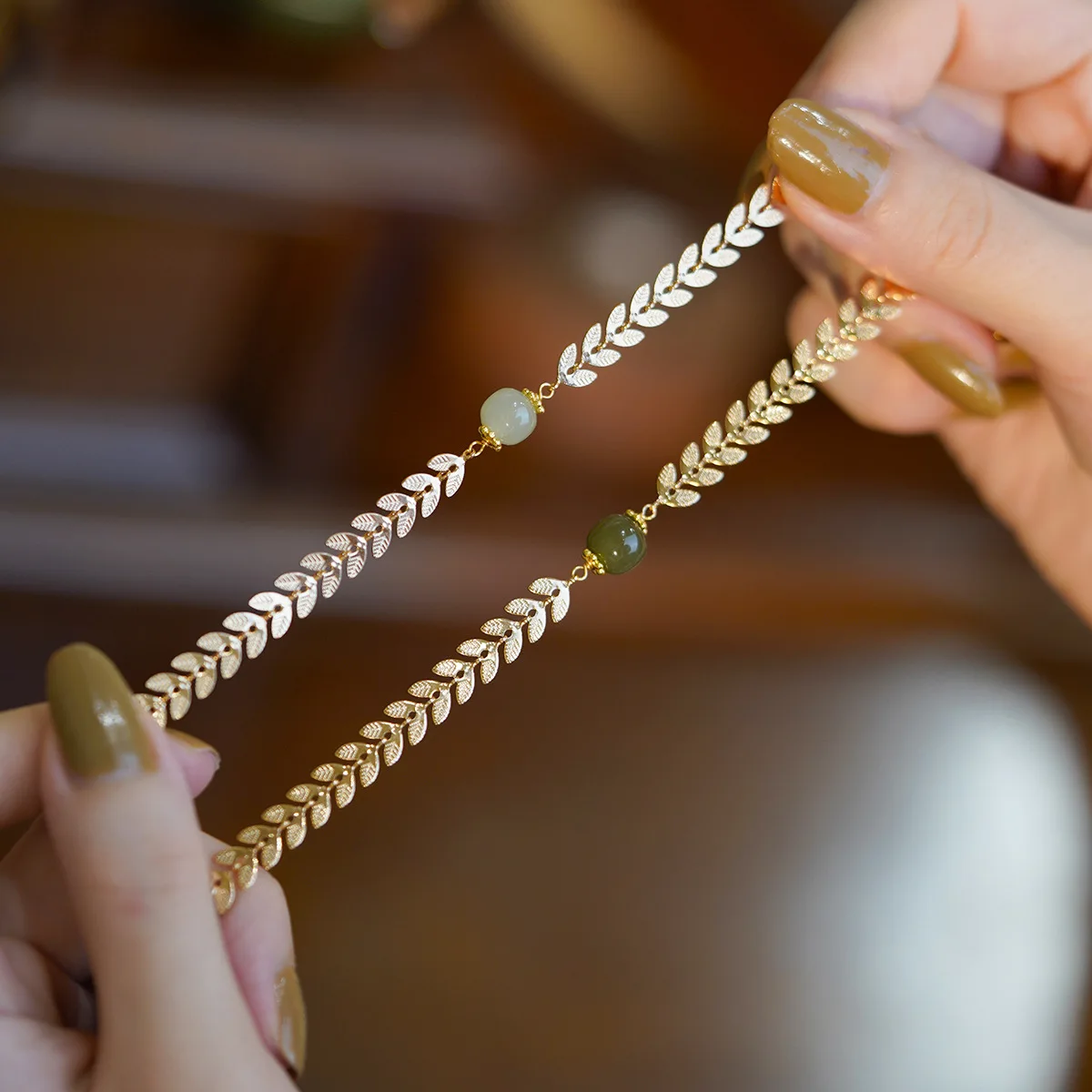 Бестселлер оптом - Изящный браслет с лавровым листом для женщин на свадьбу, браслет из натурального нефрита Хэтянь - Изящные листья деревьев Бестселлер оптом - Изящный браслет с лавровым листом для женщин на свадьбу, браслет из натурального нефрита Хэтянь - Изящные листья деревьев