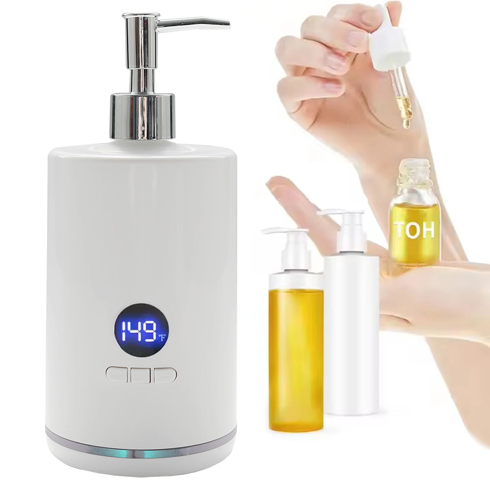 Chauffe-huile de massage pour bouteille unique, réglable, multifonction, pour crème et lotion, portable, chauffage rapide pour salon et spa, prise EU/US