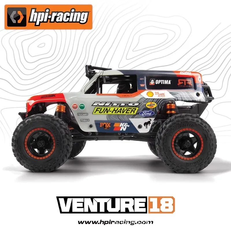Hpi 1/18 Venture 18 U4 RC coche sin escobillas con control remoto tracción en las cuatro ruedas casco duro vehículo de escalada modelo juguete de simulación