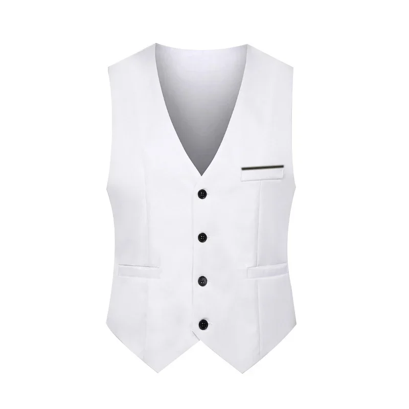 M-5XL Men\'s Suit Vest Summer Slim Fit Waist Solid Tank Top Business Leisure Party Bar Banquet Dress