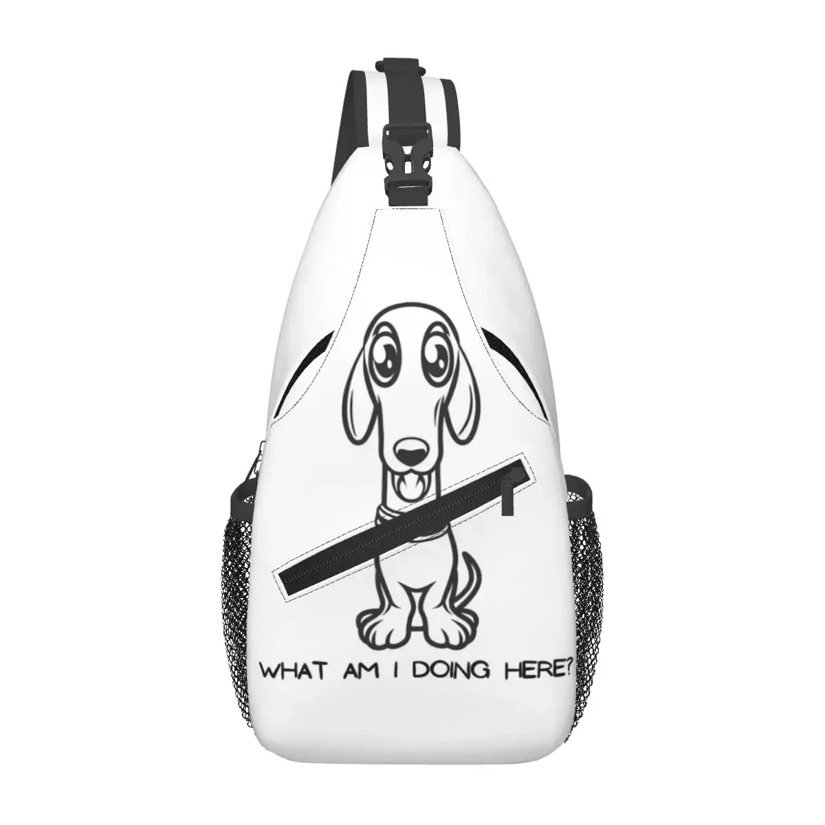 

Dachshund Chest Bag Men Sling Crossbody Backpack Chest Bag Traveling Hiking Daypack Shoulder Bag