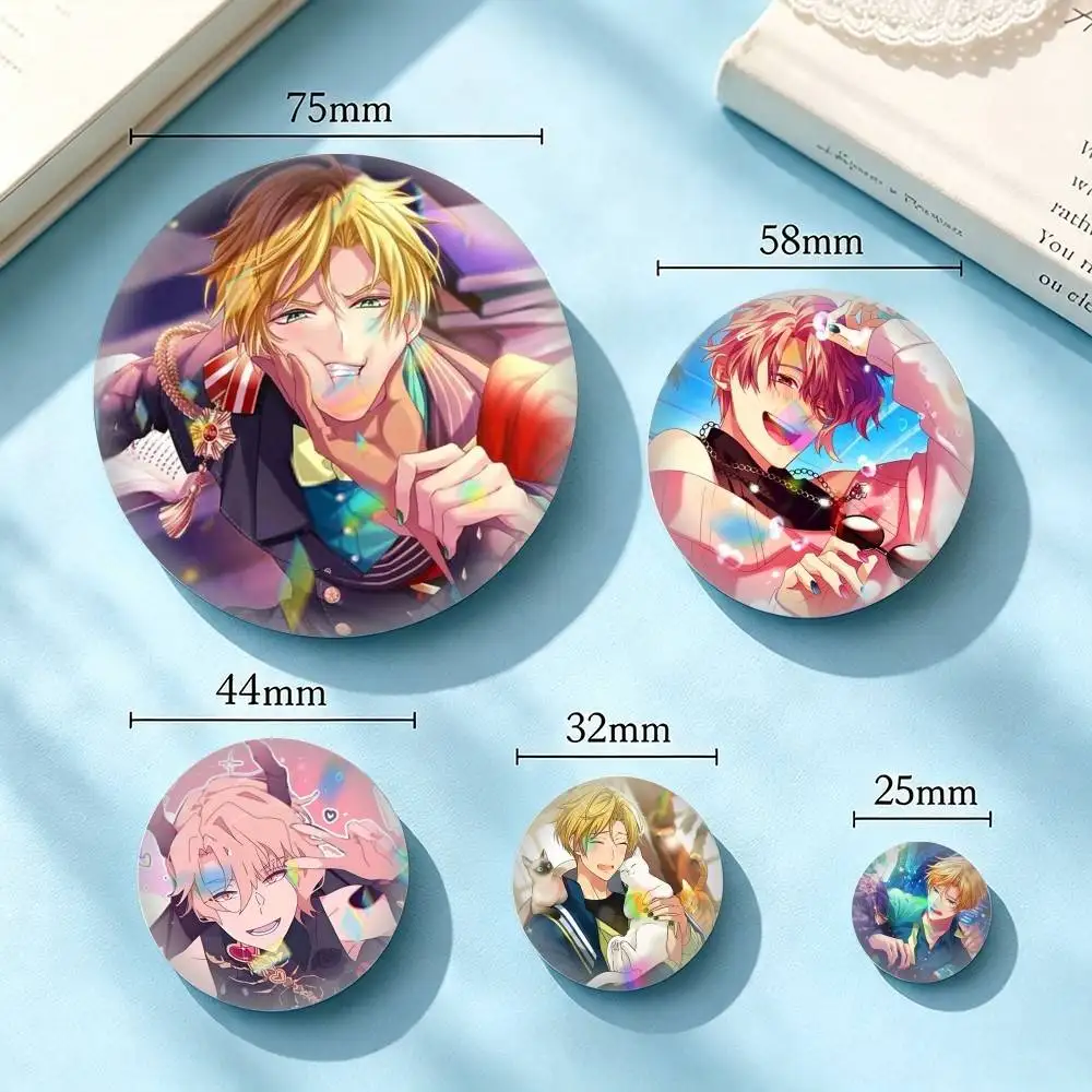 Obey Me Otome D-Dating 25 32 44 58 75mm Badges Personalized Round Brooches Pins Accessory Gift