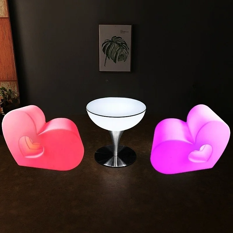 LED luminous square stool, outdoor event cocktail party