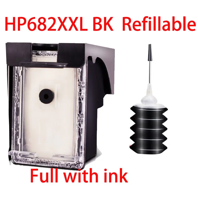 Compatible Refillable Ink Cartridge  For HP 682 682XL 682XXL Deskjet plus ink advantage 6075 6078 6475 6478  Printer