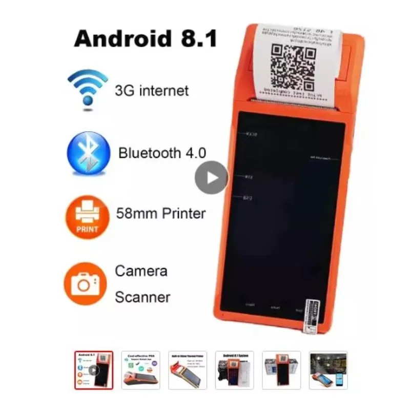 

2025 hot sale PDA POS Q2I Android 11.0 Handheld Device Pos Terminal Built in Thermal Printer 58mm