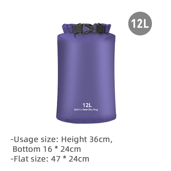 Wasserdichter Packsack 3L/5L/12L/20L/35L Ultraleichte Driften Schwimmen Aufbewahrungstasche Outdoor Camping Bootfahren Wandern Rafting Tasche