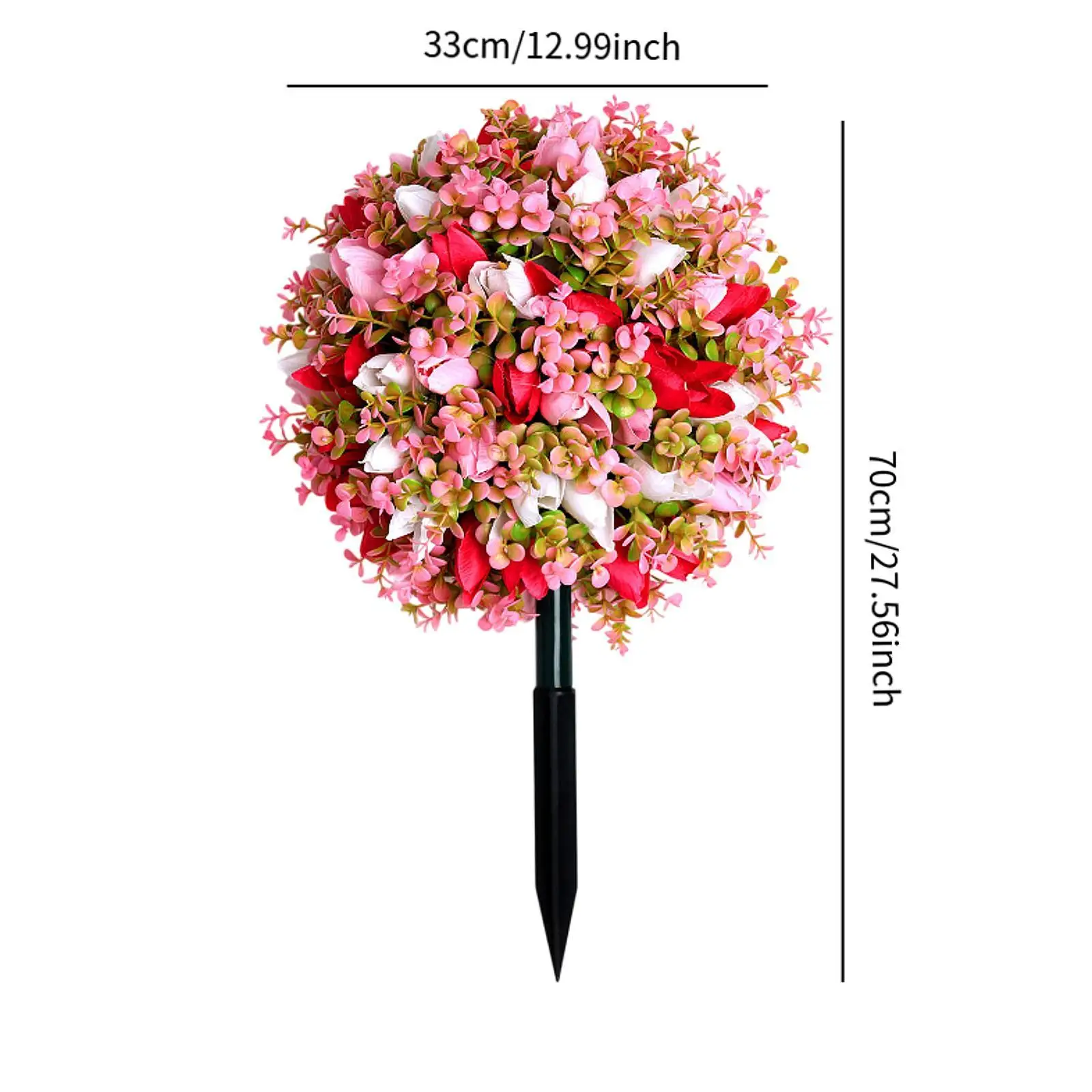 زينة حصة حديقة الزهور الاصطناعية، زينة زهور واقعية للفناء الخلفي في الهواء الطلق #6