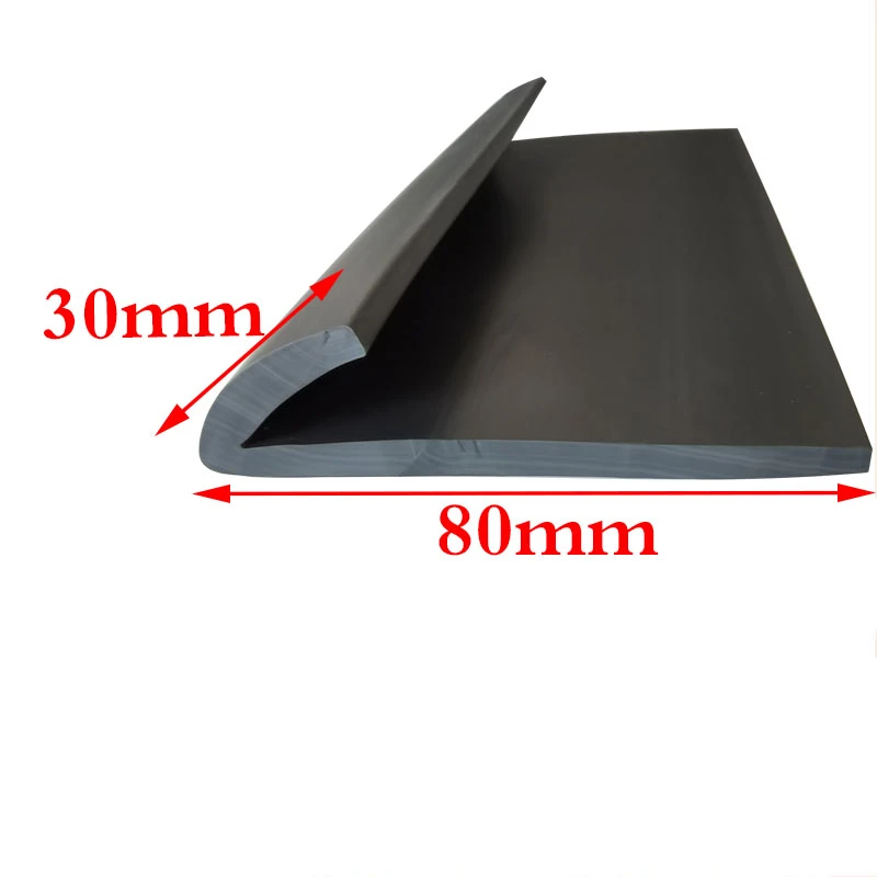 

Custom Rubber L Strip Angle Corner Protecor Edge Encloser Shield Collision Avoidance Gasket 30x80mm Black