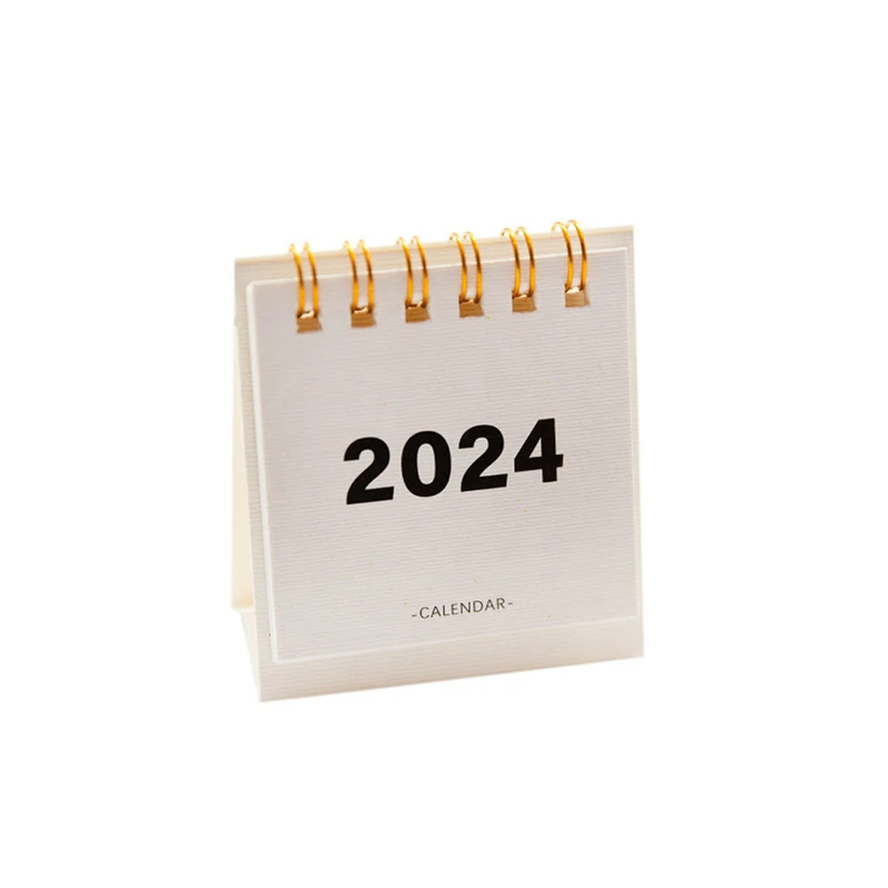 1Piece 2024 Mini Desk Calendar Simple Calendar Creative Calendar Self-disciplined Punching Plan Student Stationaries Accessories