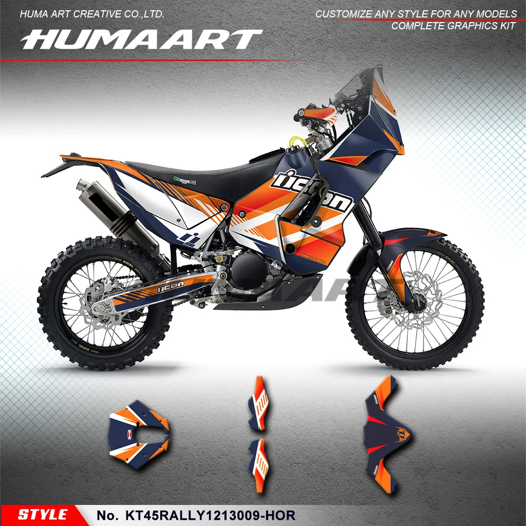 HUMAART Motorcycle Graphics Wrapping for KTM 450 Rally 2012 2013 Refurbishing, KT45RALLY1213009-HOR