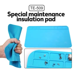Silicone Soldering Mat ESD Antistatic Heat Resistant Insulation Work Mat Soldering Station Kit Repair Pad Maintenance Platform