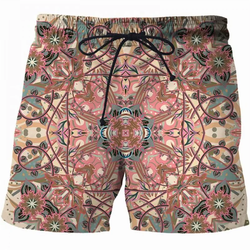 Retro Luxury 3d Print Floral Beach Shorts For Men Summer Swimming Trunks Surf Board Shorts Popular Streetwear Sports Short Pants