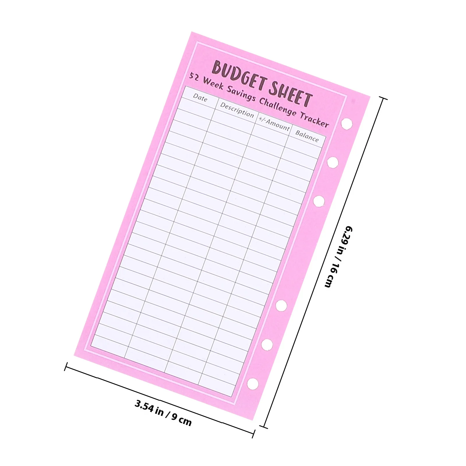 A6 Saving Challenge Sheets 6-Hole Binder Cash Tracking Paper For Budgeting Savings Goals Money Recording Sheets