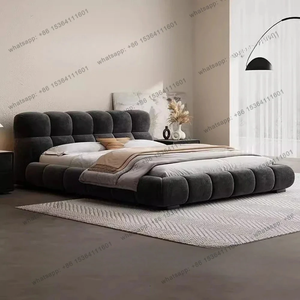 

X4 Bedroom Nordic Queen Bed Headboard Fancy Black Luxury Double 180x200 Bed Multifunctional Modern Cama Box Casal Home Decoratio