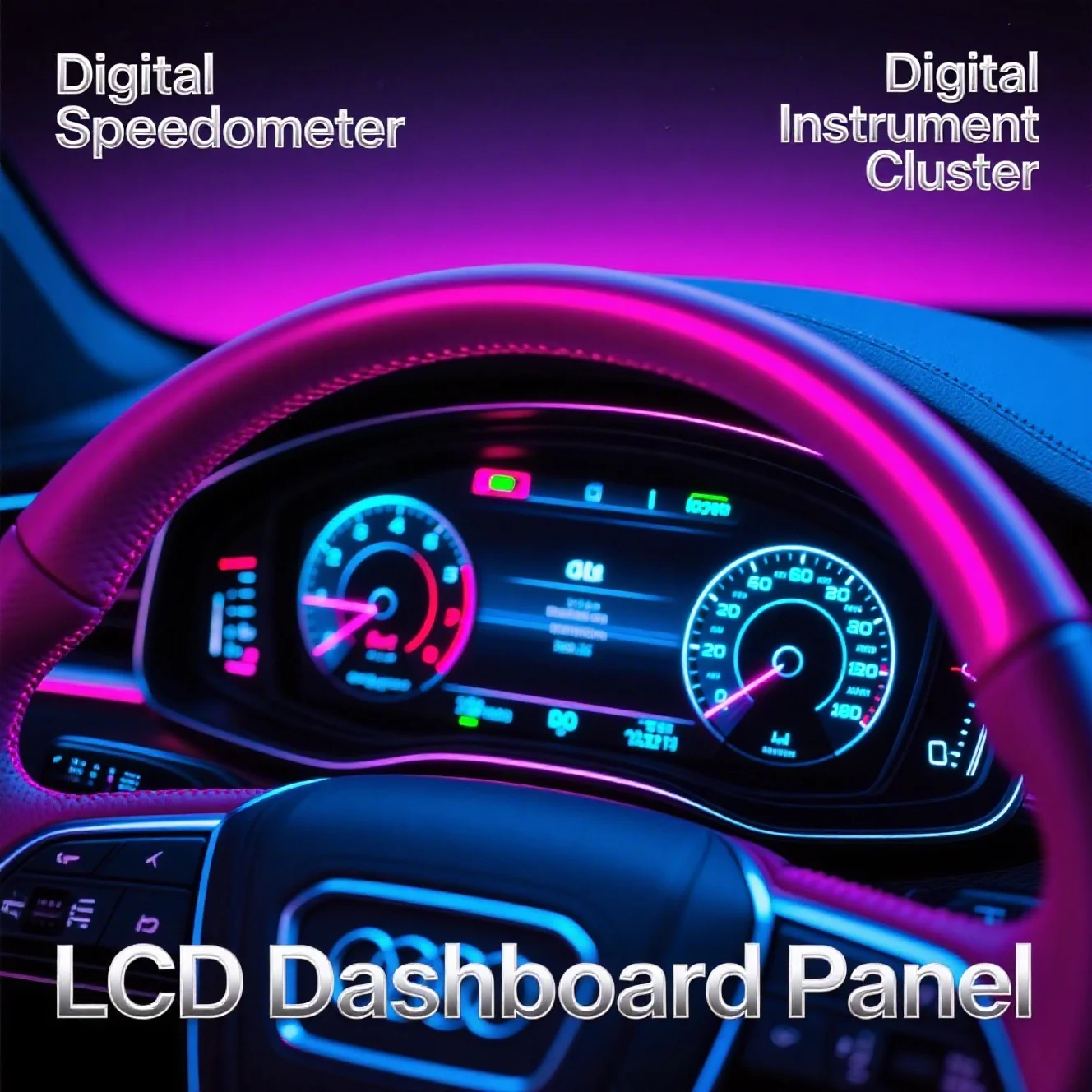 

Latest Car Speedometer-Fit For Audi A4 S4 A5 Q3 Q5 S5 SQ5 B8 2008-2018year LCD Digital Dashboard Panel Instrument Cluster Cock