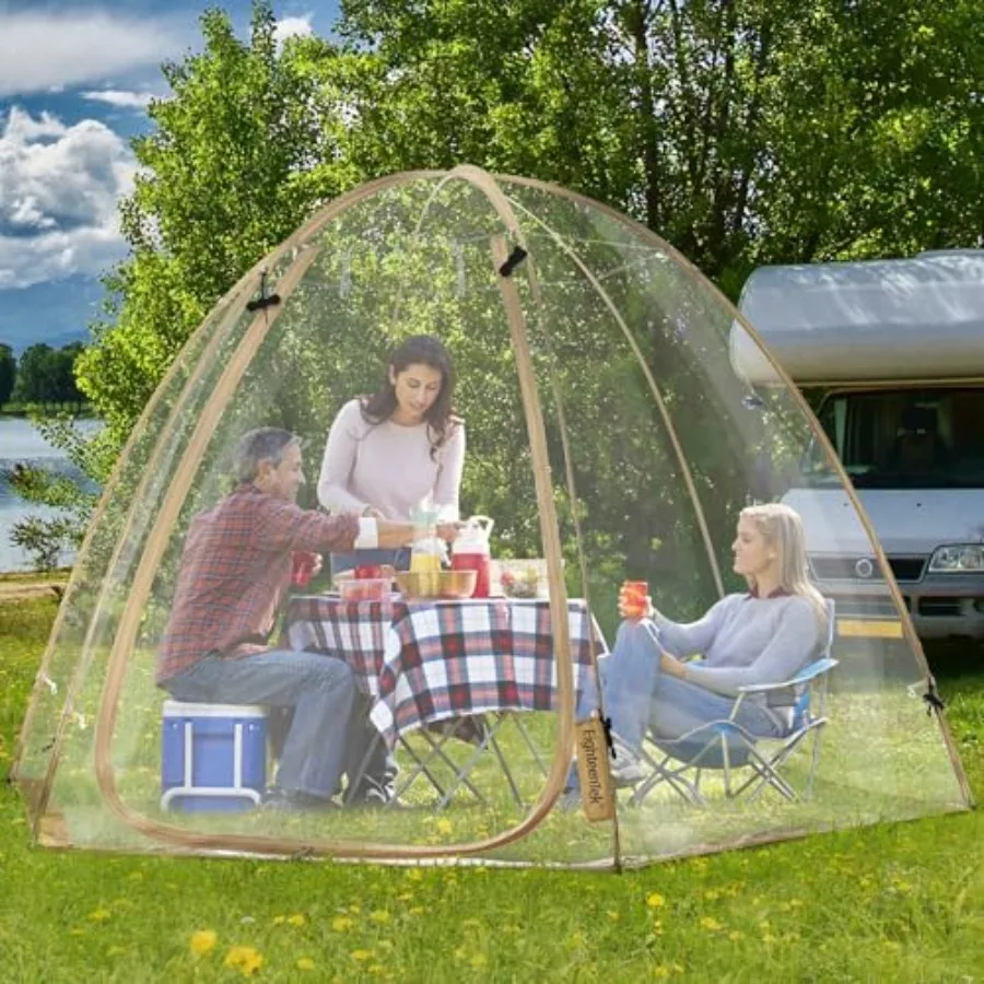

Pop Up Bubble TentLarge Oversize Igloo Screen House 4-6 Person Cold Protection Outdoor Igloo Winter Tent Snaps Fit 10'x10'x6.5'