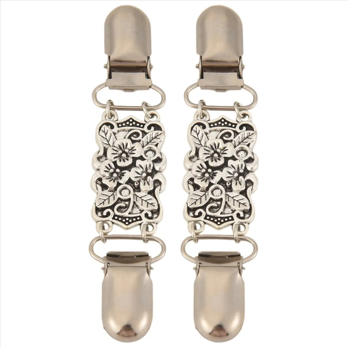 ABQR 2 PCS Retro Suéter Camisa Clipes Cardigan Collar Clips Vestidos Xale Clipe Para Mulheres Meninas, Estilo 1