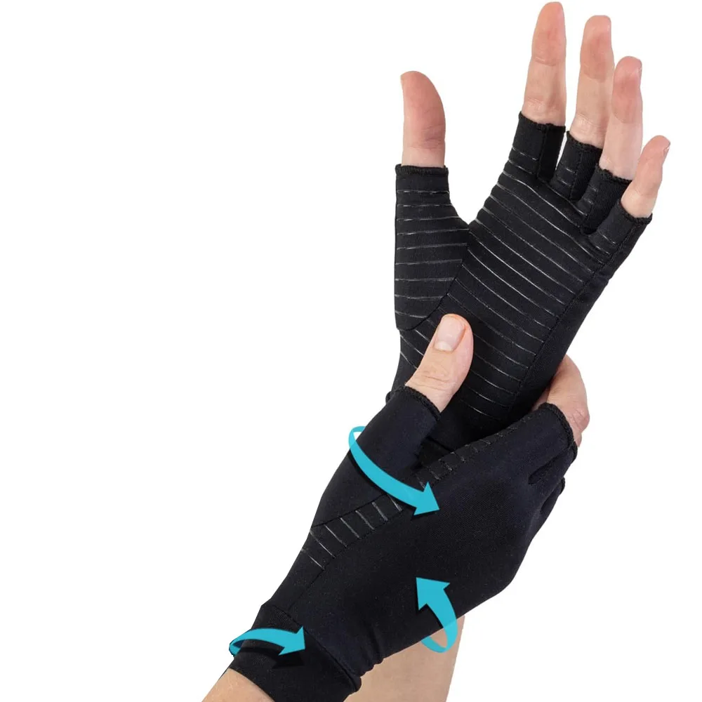 1 Paar Kupfer-Arthritis-Handschuhe zur Linderung von Handschmerzen, rheumatoider Arthrose, Schwellungen, Karpaltunnel, Kompressionshandschuhe
