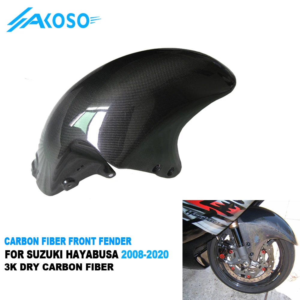 

100% 3K углеродное волокно мотоцикла переднее крыло Hugger брызговик для Suzuki GSX1300 R Hayabusa Gen2 2008-2020