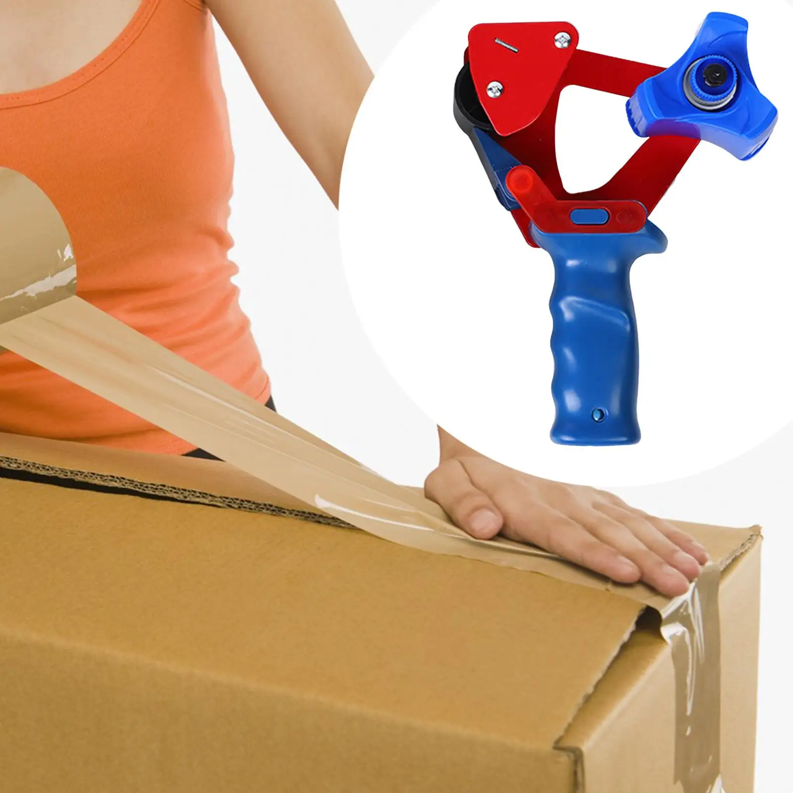 Tape Dispenser Comfortable Grip Practical Handheld Dispenser Heavy Duty for Industrial Carton and Box Packaging Business Home