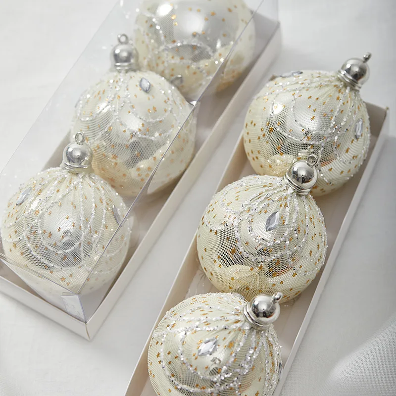 Creative Plastic Ball Christmas Ornaments Set, Hanging Bauble Pendants, Xmas Decor for Home, New Year