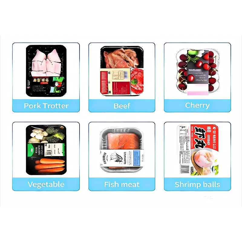 High Freshness Retention Electric Thermoforming Packing Machine and Food Vacuum Sealer Machine for Fresh Pork with Trays Packing