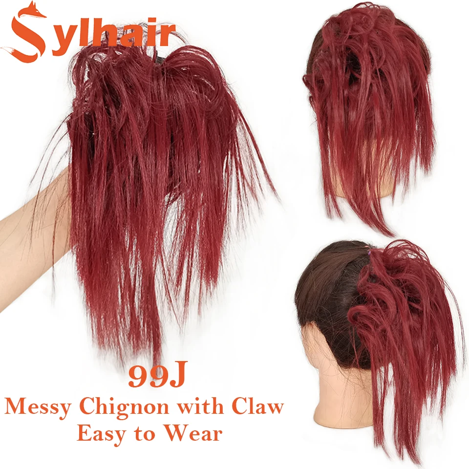 Chignon Messy Synthetic Hair Clip Band Bun Scrunchi Tail With Elastic Donuts Hair Extensions Accessories For Women Hairpins