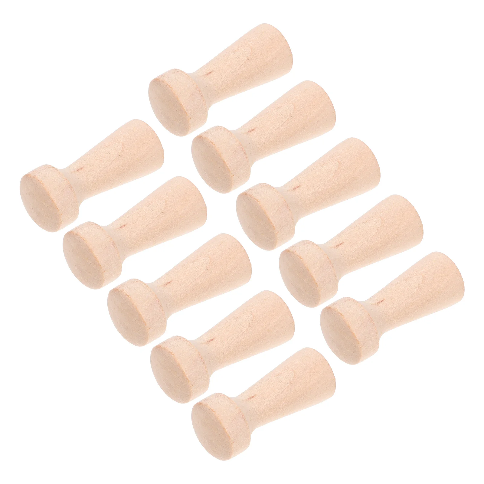 

10Pcs Wooden Wall Hooks Natural Wood Material Multi Purpose Storage Hook for Towels Coats Keys Decorative Home Organization