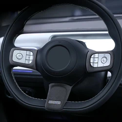 Car steering wheel panel decorative sticker Alcantara suede for For Mercedes Benz smart #1 2023 20224 Modified Accessories