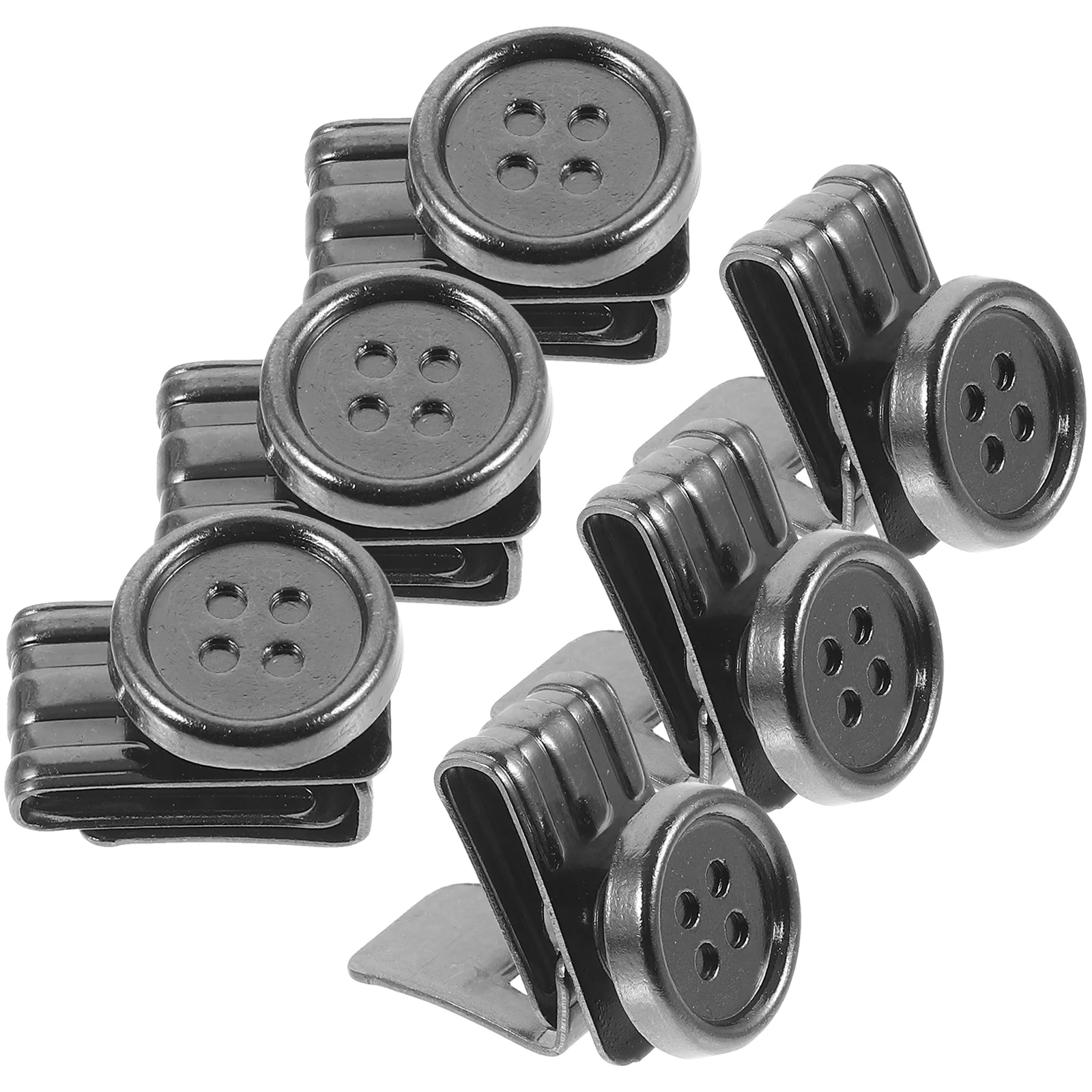 6 Pcs Strap Buttons Suspender for Mens Pants Accessory Clip Jeans Iron Men\'s Suspenders  Button End Brace Clip Brace Clips