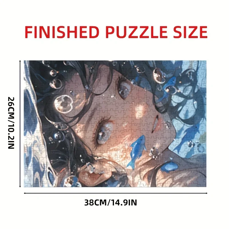 38 x 26 cm Mini-Puzzle mit 1000 Teilen, Meeresmädchen-Paare – Mini-Größe, Premium-Papierkunst, Wanddekoration, einzigartiges Geschenk für Familie/Freunde