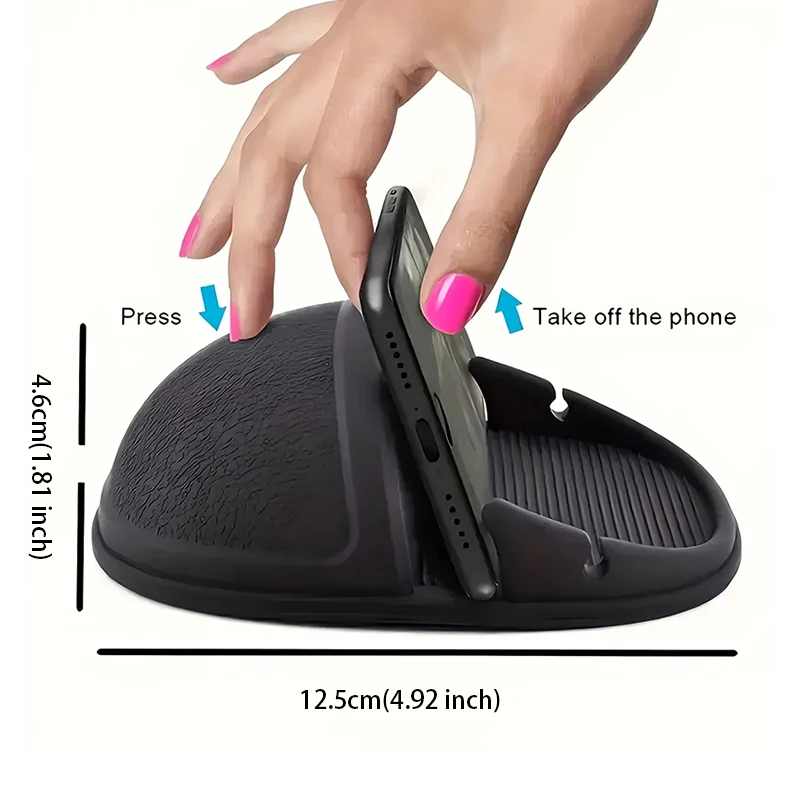 حامل هاتف السيارة، وسادة سيليكون مثبتة على هواتف السيارات للوحات القيادة المختلفة، حامل هاتف مكتبي خالٍ من الانزلاق لهاتف iPhone Samsung #3