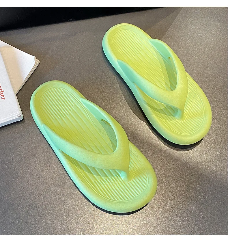 Evshine Damen-Sommer-Flip-Flops, Outdoor-Mode, rutschfeste Strand-Hausschuhe, bequem, weicher Boden, Damen-Sandalen, Haus-Badezimmer-Rutschen – Detail 11