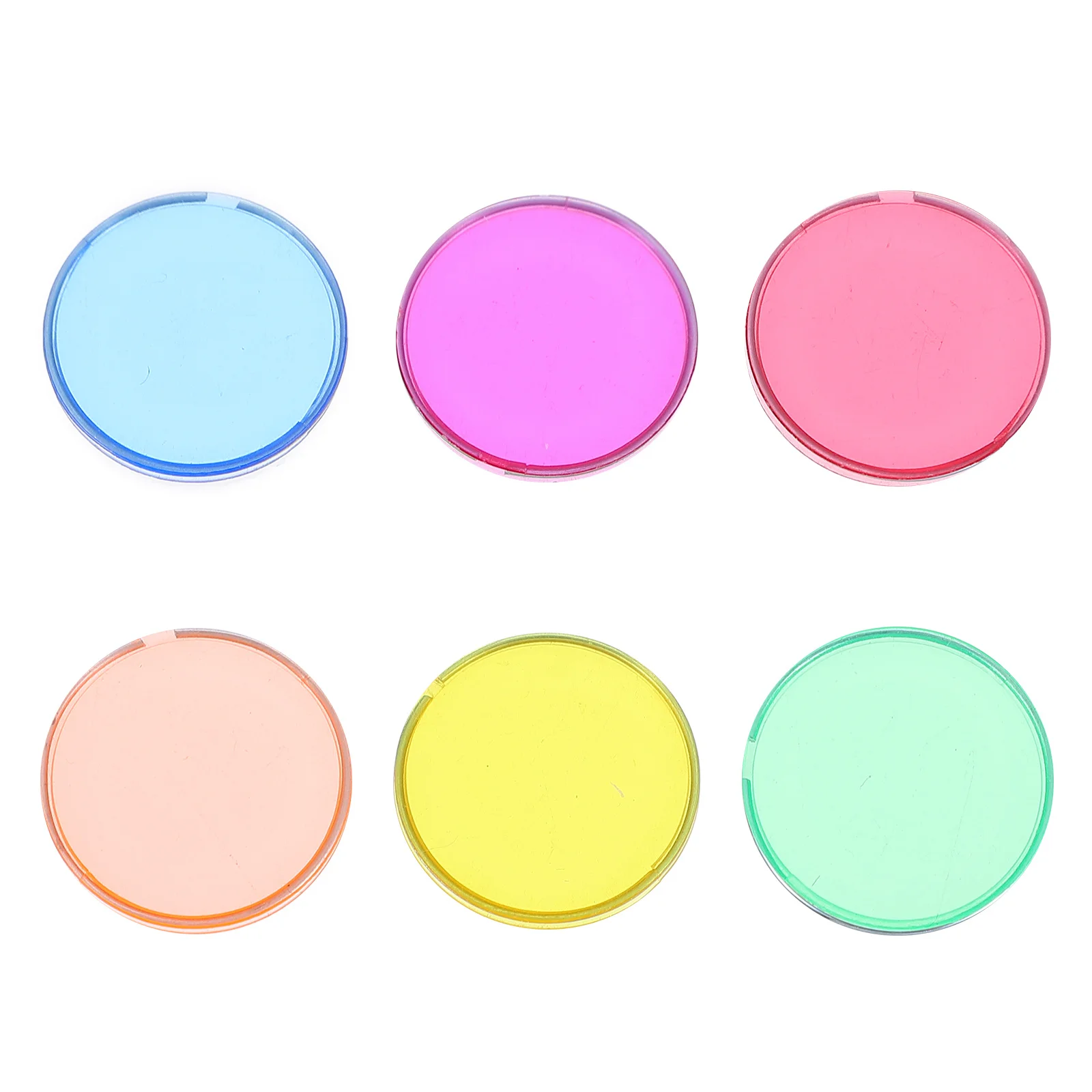 100 peças de plástico colorido redondo chips conjunto educacional científico bordas suaves crianças ferramenta de aprendizagem precoce chips redondos de plástico