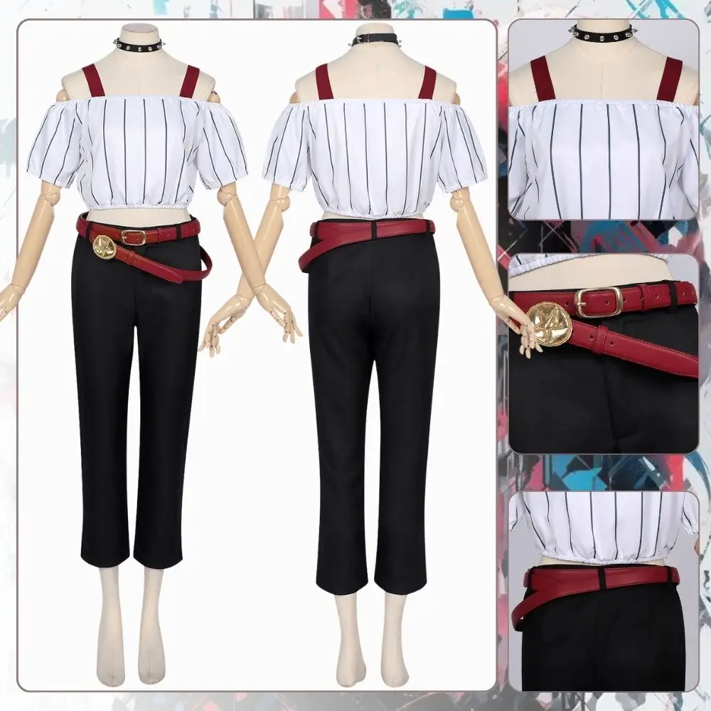 

Anime JJK Kirara Hoshi Cosplay Fantasia Costume Disguise for Adult Women Clothing Belt Roleplay Outfits Halloween Carnival Suit