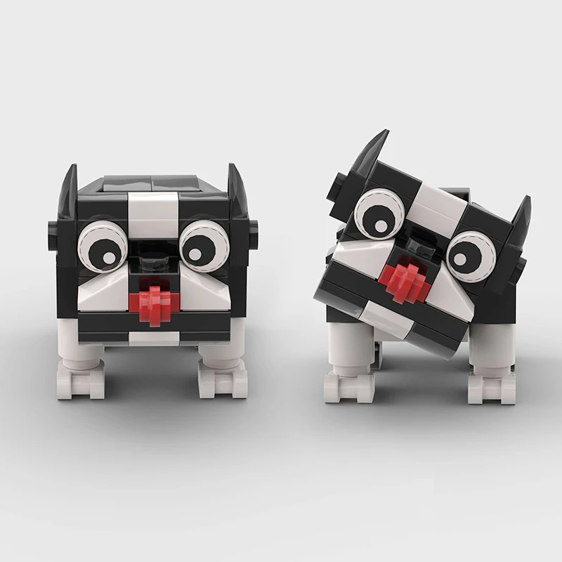 

Puppy MOC Pet Dog Cute Animal Pug Building Blocks Set Pekingese Building Blocks Pup Model Kids Educational Toys Christmas Gifts