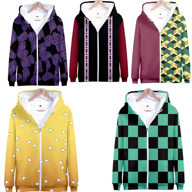 Anime Twelve Kizuki Kokushibou Douma Hoodie Cosplay Rui Jacket Coat Men Sweatshirts