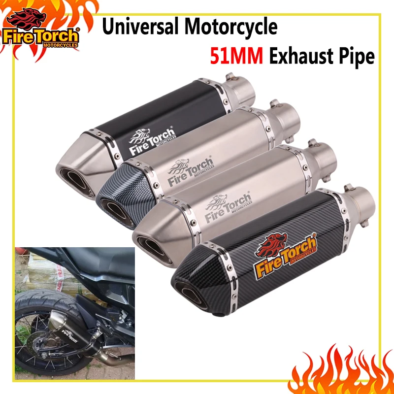 Motorrad 51mm Einlass Auspuffrohr Endschalldämpfer DB Killer für MT09 450SR XL750 ER6N NC700 GSX-S1000 Tenere700