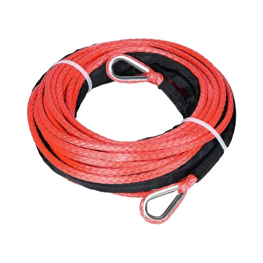 6mm*30m  Synthetic Winch Rope Extension  Rock Guard For 4X4 Off-Road Recovery Car ATV UTV Snow Plow