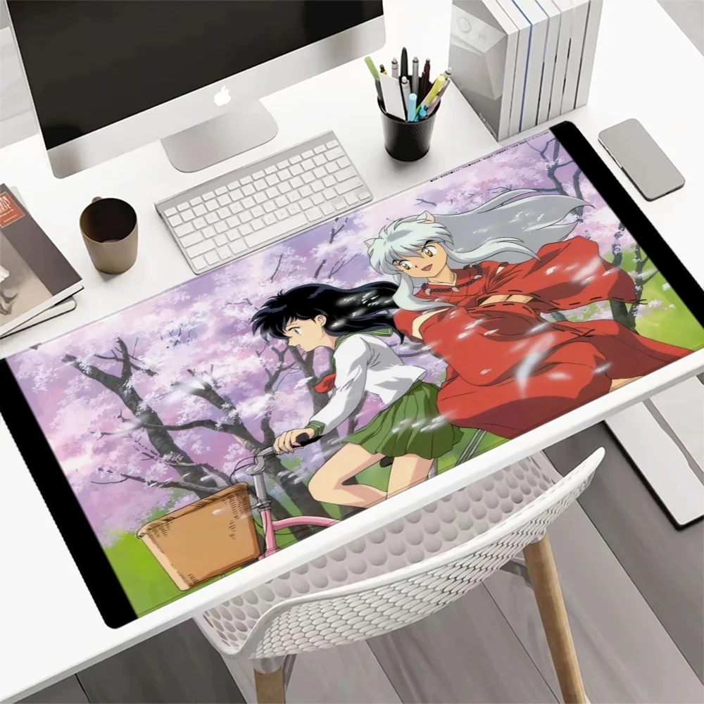 Inuyasha 컴퓨터 마우스 패드 게이머 마우스, PC 게이밍 마우스, 미끄럼 방지 매트, 확장 패드 데스크 매트, 키보드 캐비닛 액세서리 